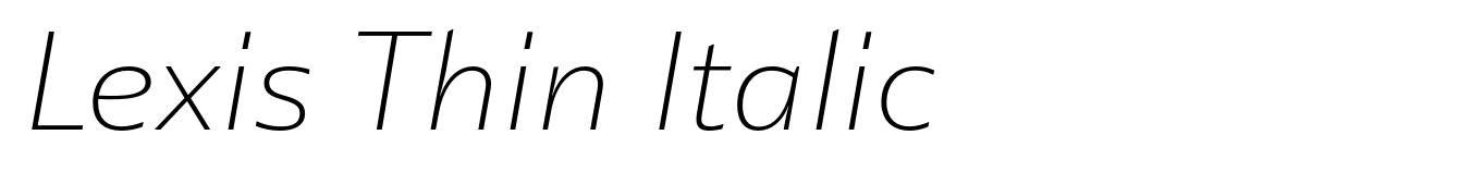 Lexis Thin Italic